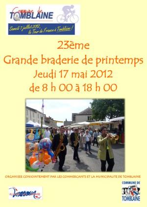 23ème Grande braderie de printemps Jeudi 17 mai 2012